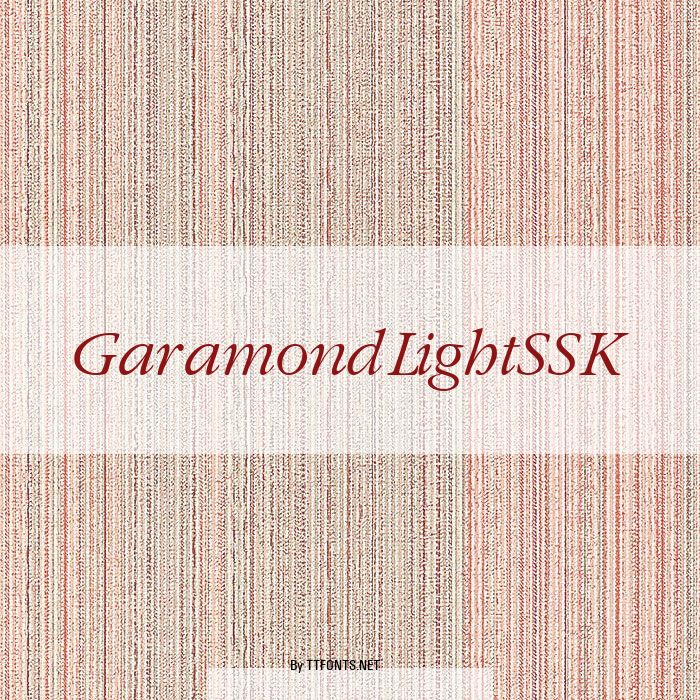 GaramondLightSSK example